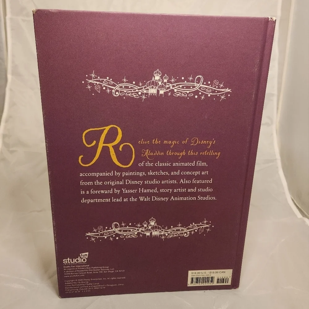 Disney Animated Classic Aladdin Hard Back Book